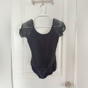 mesh cap sleeve ballet leotard